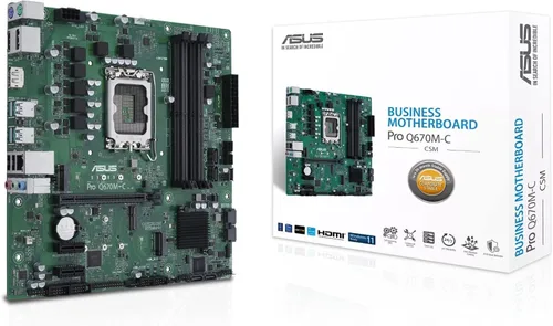 Vista 2 de ASUS Pro Q670M-C-CSM LGA 1700 (Intel 12ª y 13ª generación e Intel vPro) placa base comercial mATX