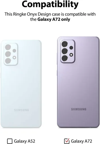 Vista 2 de Ringke Onyx Design - Funda compatible con Samsung Galaxy A72 5G, resistente y duradera, a prueba de golpes, con parte trasera de serigrafía, graffiti