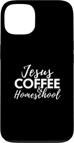Vista 7 de Jesus Coffee and Homeschool Christian Family Faith Coffee Case for iPhone 17