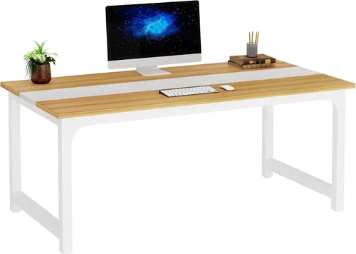 Vista 20 de Mesa para computadora Tribesigns moderna estilo sencillo para PC, portátil, estudio, moderna estación de trabajo para el oficina en casa