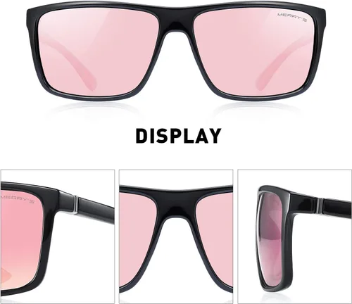 Vista 3 de MERRY'S Gafas de sol polarizadas para hombre y mujer, gafas de sol de pesca al aire