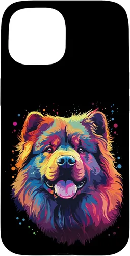 Vista 22 de Watercolour Colourful Dog Chow Chow Case for iPhone 16