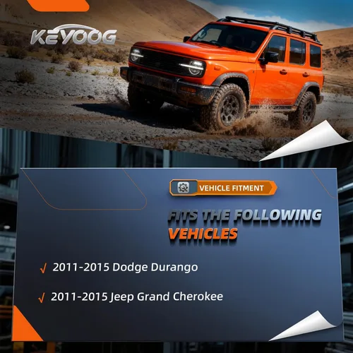 Vista 2 de Juego de 2 piezas K621607 K621608 Conjunto de brazo de control superior delantero y rótula para Do-dge Durango 2011 2012 2013 2014 2015