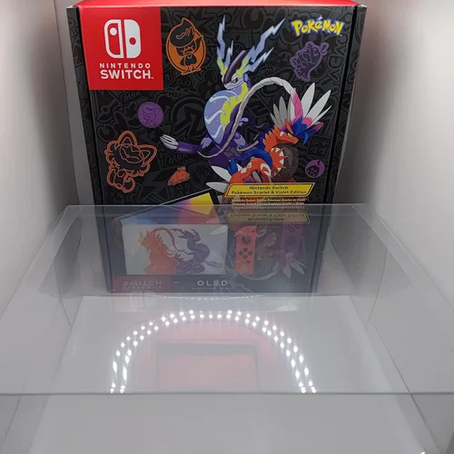 Vista 2 de OLED Nintendo Switch Box Protector Display Case PET Plástico .5MM Grueso