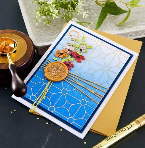 Vista 2 de Spellbinders Troqueles grabados con flores selladas S3-457 de The Sealed by Spellbinders Collection