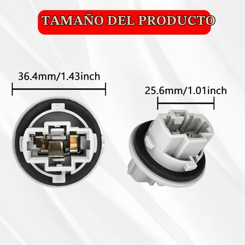 Vista 2 de 2 piezas de enchufe de bombilla de señal de giro, enchufe de bombilla de intermitente delantero de luz de señal de giro, reemplazo OEM 90075-60060