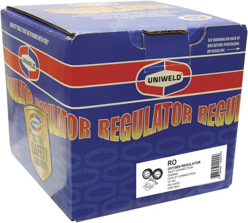 Vista 5 de Uniweld Regulador de oxígeno de la serie RO Patriot con conexión de salida "A" y entrada 540 CGA