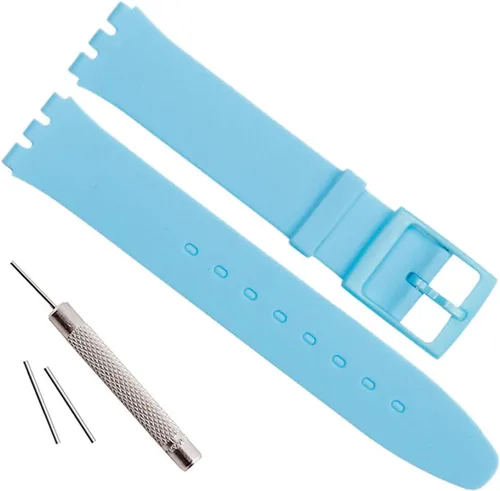 Vista 23 de GreenOlive Correa de reloj ultrafina de repuesto, resistente al agua, de silicona para la serie Swatch Skin