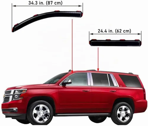 Vista 2 de Lightronic Visera de ventana de ventilación automática con clip extra duradero, compatible con Chevrolet Tahoe 2015-2020, GMC Yukon, Cadillac