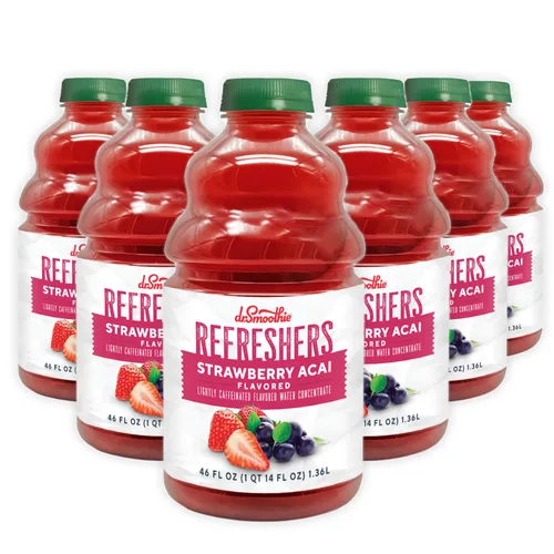 Vista 11 de Dr. Smoothie Refreshers Blood Orange Coconut Ginger – Hecho con jugo de fruta real – Concentrado de bebida, sin colores artificiales, estable