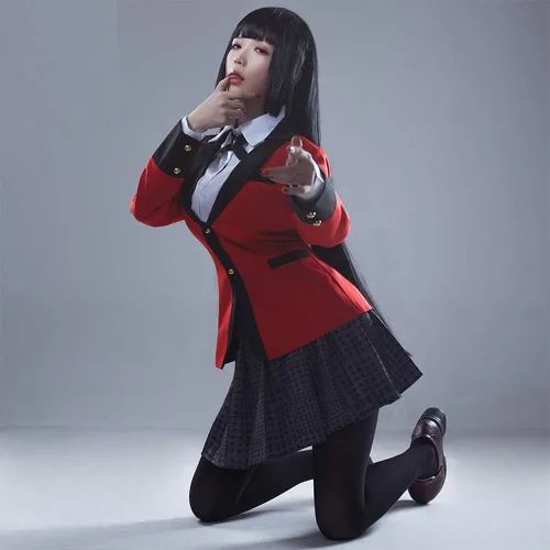 Vista 5 de Peluca de cosplay japonesa de anime kakegurui personaje para mujeres niñas juego de rol pelos Halloween Carnaval Party Jabami Yumeko