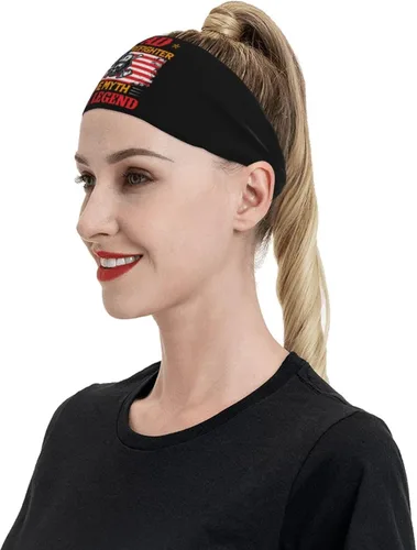 Vista 6 de Dad The Firefighter The Myth The Legend Headband for Men Women Sports Sweatband for Fitness Exercise Moisture Wicking Running Yoga Hairbands