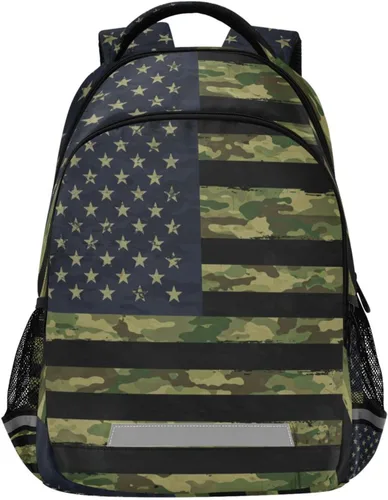 Vista 23 de ALAZA Mochilas de viaje con diseño de mariposa, luna y estrella, color azul turquesa, mochila escolar para hombres, mujeres, adolescentes y niños