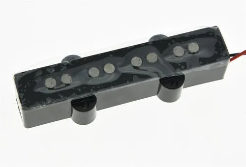 Vista 2 de KAISH Negro 4 cuerdas J Bass estilo Alnico V Pastillas de puente 60s Vintage Sound Pickup para Jazz J Bass