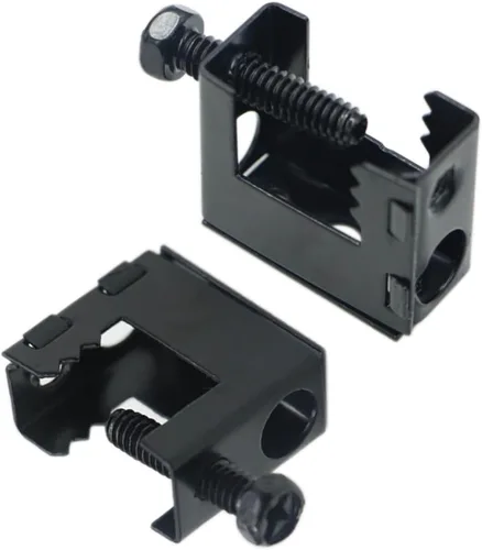Vista 4 de Upgrade Baudelun - Abrazaderas de haz de 1/4"-20, abrazadera de haz atornillada de acero negro para varilla roscada de 1/4" y 3/8", ganchos en S
