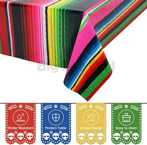 Vista 3 de Mantel de plástico con diseño de búho de ojo grande, 2 piezas, desechable, decoración de fiesta de cumpleaños, mantel de plástico para mesa