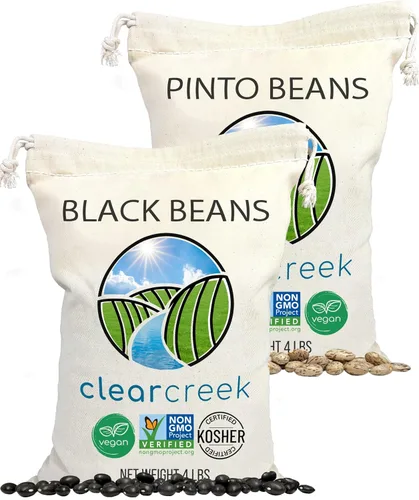 Vista 9 de CLEAR CREEK Frijoles Negros Cultivados en el Estado de Washington 1 libra Proyecto Verificado Sin OGM Vegano Kosher Sin Irradiar