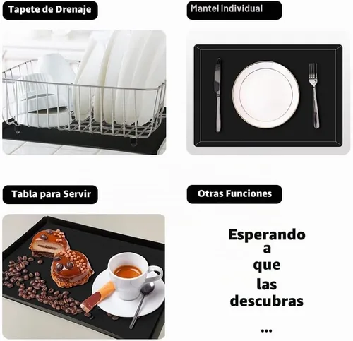 Vista 7 de WK Juego de 3 tapetes/tablas de cortar de plástico flexibles con labio, tabla de cortar plegable para cocina, tablas de cortar negras para carne