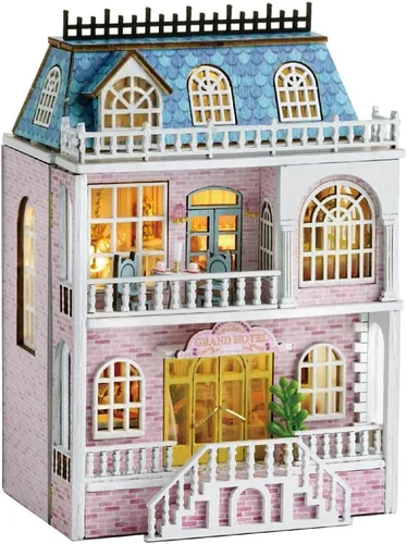 Vista 8 de Kit de casa en miniatura DIY, kit de casa de muñecas de madera CUTEROOM, kit de fabricación de casa en miniatura con muebles, kit de casa de muñecas