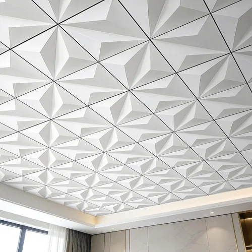 Vista 5 de FunStick Papel tapiz 3D de azulejos blancos modernos para despegar y pegar para dormitorio, cocina, sala de estar, pared de acento autoadhesivo