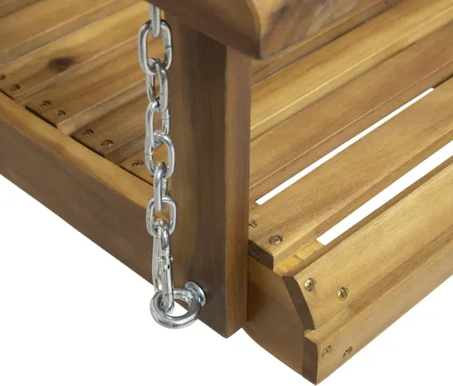 Vista 5 de Noble House Tasmania - Columpio para porche de madera de acacia al aire libre en teca