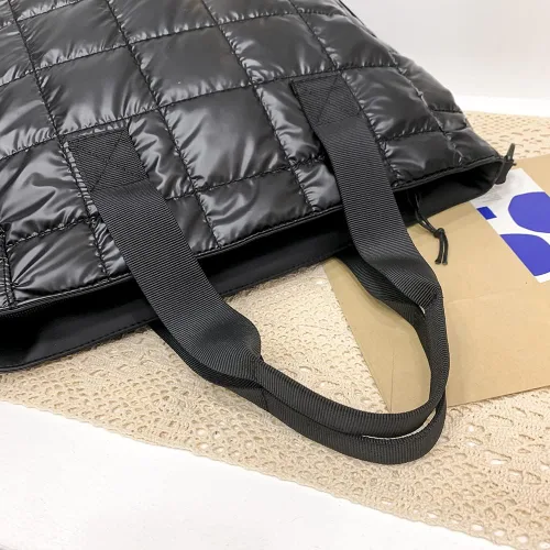 Vista 4 de AZURAOKEY Bolso de mano acolchado para mujer, acolchado de algodón acolchado, bolsa de hombro acolchada de invierno