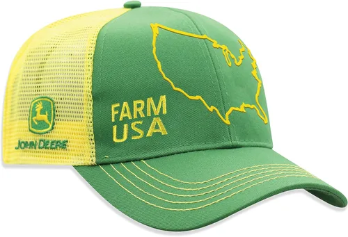 Vista 50 de John Deere Gorra de béisbol con logotipo y malla trasera con contraste, para hombre