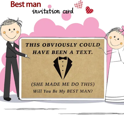 Vista 7 de Teling 8 tarjetas divertidas de propuesta de regalo para padrinos de boda, 7 tarjetas divertidas de Will You Be My Groomsman y 1 tarjeta Will You Be