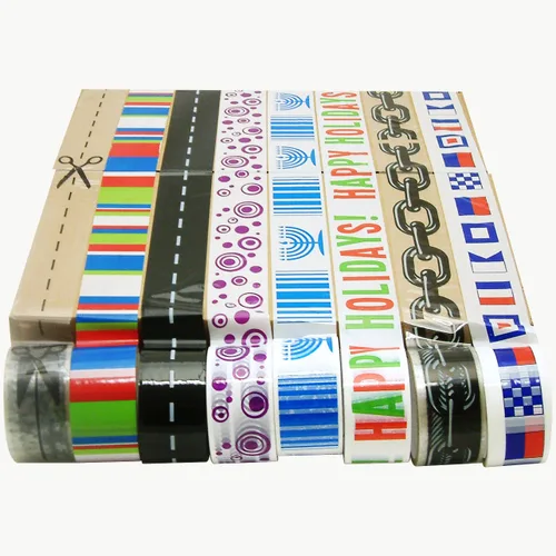 Vista 4 de JVCC Designer Packaging Tape (SLPT20): 2 in. x 75 ft (Banderas de barco)