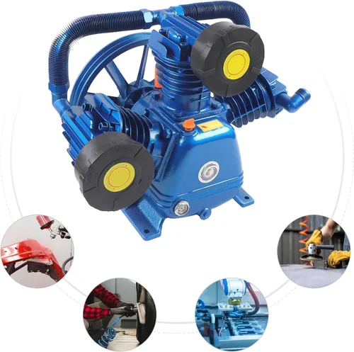 Vista 3 de Bomba de compresor de aire cilíndrico de 175PSI 10HP Cabeza de bomba de compresor de aire de bajo consumo de energía Motor Herramienta de aire