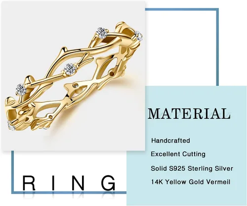 Vista 6 de MOOSEA Regalos para el día de San Valentín para ella, anillos de diamantes creados en laboratorio con claridad VVS1 de 14 quilates, color blanco