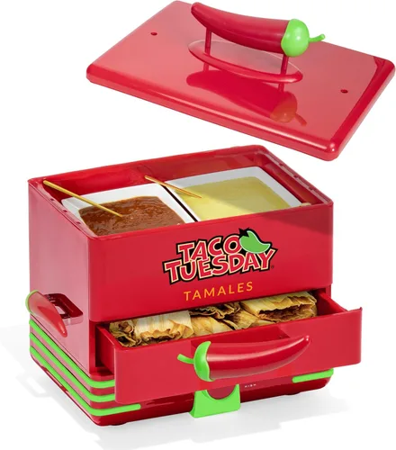 Vista 13 de Nostalgia vaporera extra grande estilo comedor, capacidad para 20 perros calientes y 6 panes, perfecta para salchichas de desayuno, bratwursts