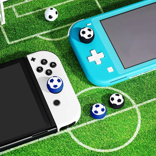 Vista 4 de 4 empuñaduras para el pulgar de Nintendo Switch Joy-Con Joystick, lindos accesorios de silicona suave compatibles con Nintendo Switch OLED Lite