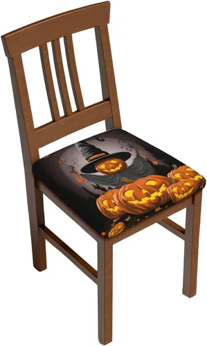 Vista 18 de Juego de 6 fundas de asiento extraíbles para sillas de comedor, de madera americana, elásticas, para bodas, fiestas, fundas de cojín, protector