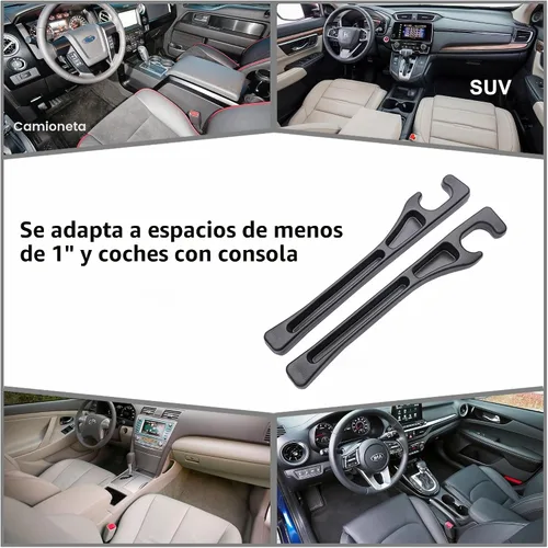 Vista 5 de Protector de asiento sin caída, paquete de 2 tapones de relleno de espacio para asiento de automóvil entre el asiento y la consola, accesorios