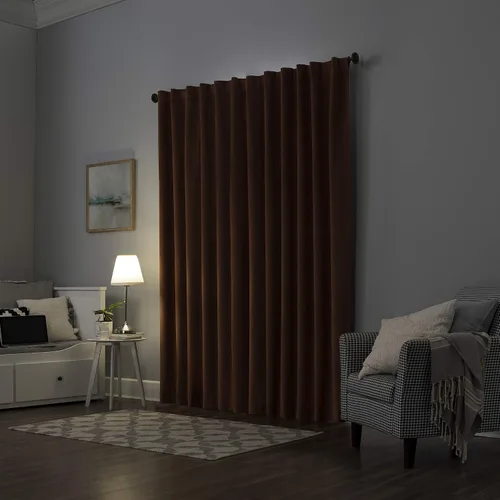 Vista 61 de Sun Zero Hampshire - Cortina térmica de terciopelo con reducción de ruido, 100% opaca con pestañas, 50 x 96 pulgadas, dorado