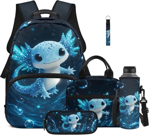 Vista 42 de Bulopur Eagle American Flag Print Kids Backpack Boys Elementary School 17 Inch Bookbag With Lunch Bag Water Bottle Holder Keychain Pencil Case 5