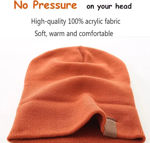 Vista 3 de LMLALML 2 gorros para mujer, cálido, suave, mejorado, para invierno, unisex, con puños