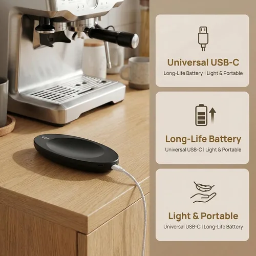Vista 6 de Báscula de té digital 0.004 oz - Scal de café portátil recargable 500g/0.1g Precision USB-C Rechargeable Pocket-Sized Digital LCD Display