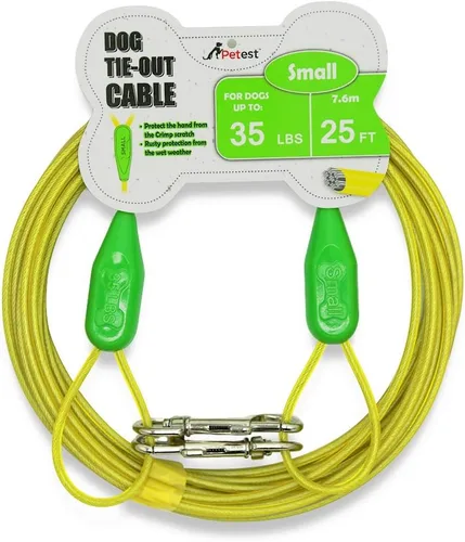Vista 29 de Petest Cable de amarre reflectante de 15 pies para perros pequeños de hasta 35 libras