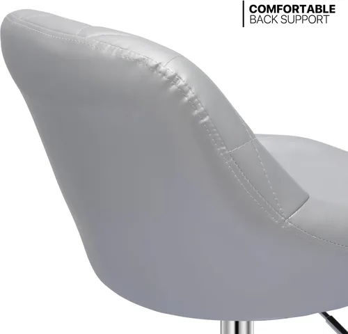 Vista 5 de MoNiBloom Taburete para encimera de cocina, Taburetes de bar giratorios ajustables en altura, Taburetes de barra de mostrador de cocina de cuero PU