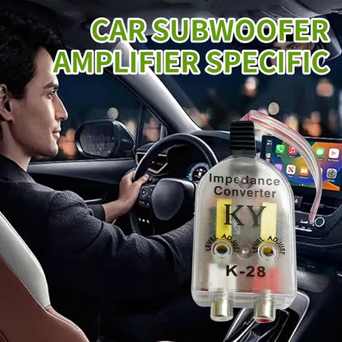 Vista 6 de Reemplazo del convertidor de salida de audio RCA para automóvil, amplificador de subwoofer convertidor de audio modificado, adaptador de señal