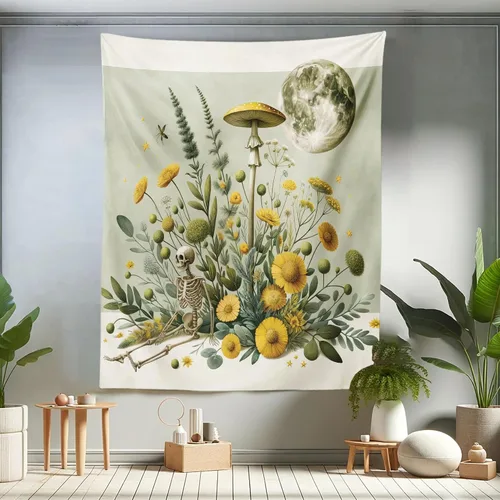 Vista 282 de Ambesonne Tapiz de arte afro, hombre negro fuerte con una corona de trazos impresión de pintura moderna, decoración de tela para colgar en la pared