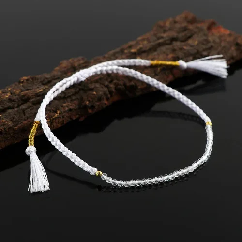 Vista 39 de Thecraftman - Pulsera trenzada de cuentas naturales, cristales energéticos, regalo para ella, pulsera de protección de hilo trenzado de mano