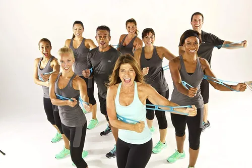 Vista 6 de Banda elástica de ejercicio de 7 anillos, banda de resistencia elástica de silicona portátil, bandas flexibles para pilates, correa de estiramiento