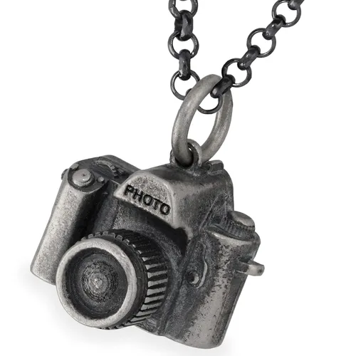 Vista 15 de Handmade Pendant Necklace Big sterling silver necklace on ball chain for men pendants necklace camera pendant necklace photographer necklace photo