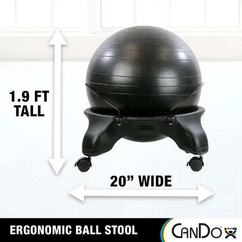 Vista 2 de CanDo Ball Stool Plastic No Back Adult