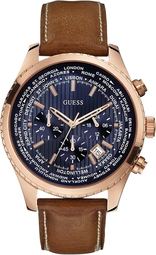 Vista 4 de GUESS W0500G1 - Reloj cronógrafo para hombre con esfera azul y función de fecha