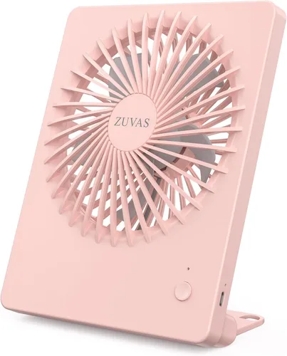 Vista 15 de Zuvas Ventilador de escritorio con pilas, recargable de inclinación de 180°, ventilador personal plegable ultra silencioso, pequeño, portátil, de 3