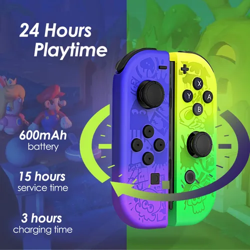 Vista 4 de Rotacess Controller for Nintendo Switch, Replacement for Switch Wireless Controller with Double Vibration, Wake-UpScreenshotMotion Control